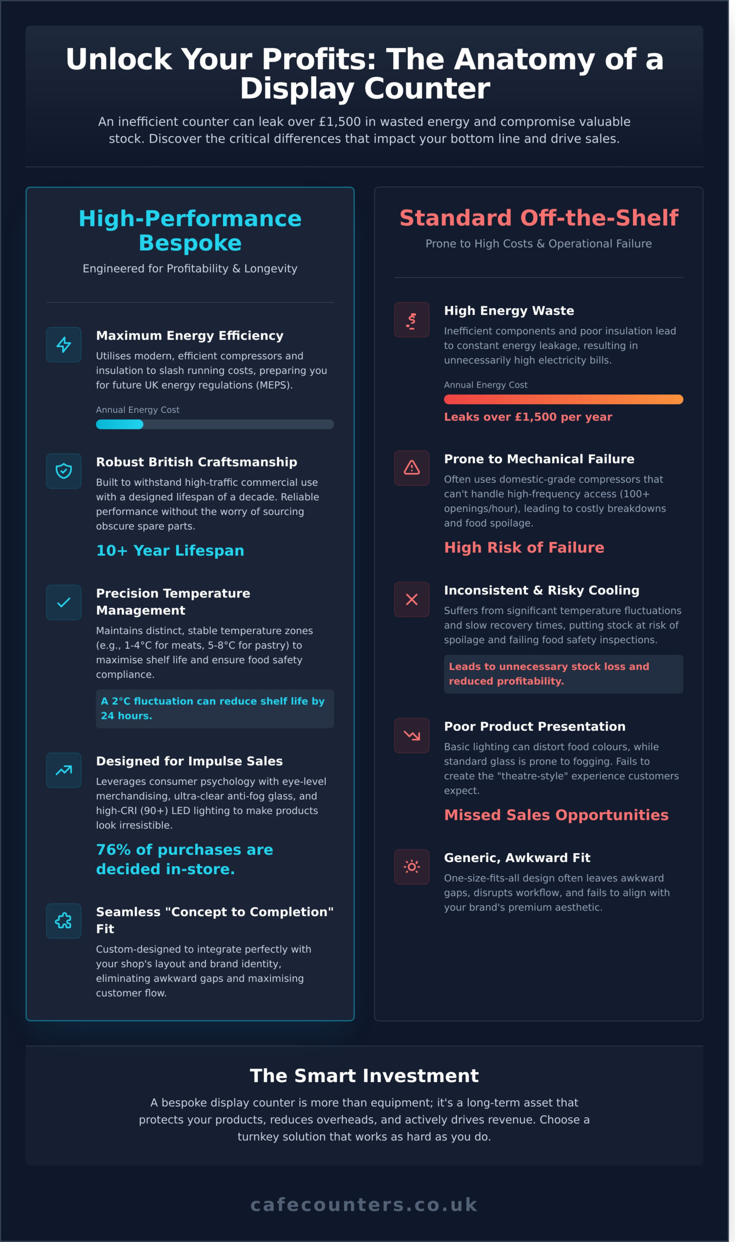 The Definitive Guide to Display Fridge Counters for UK Food Retail