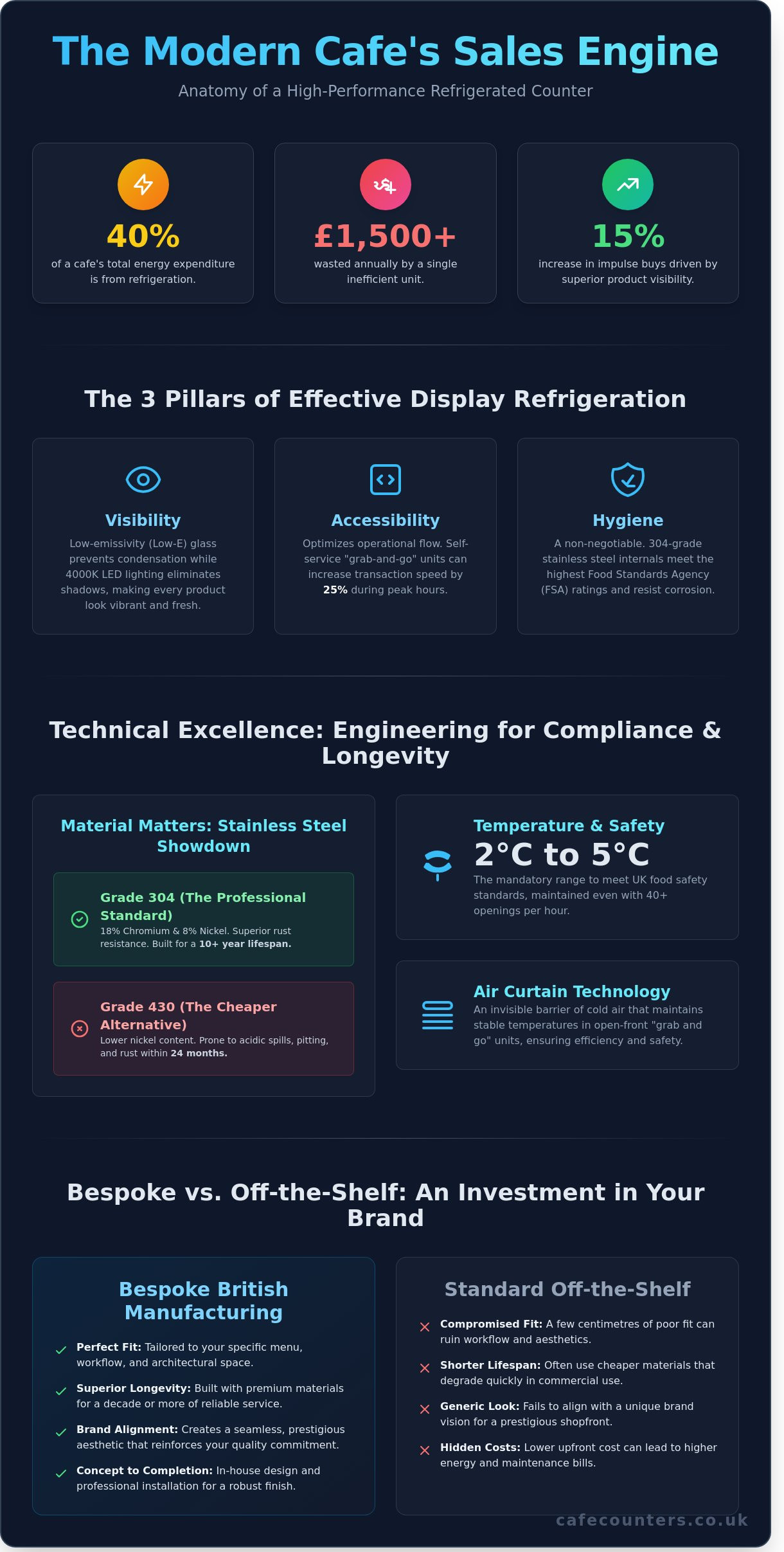 The Professional Guide to Choosing a Refrigerated Counter for Cafes in 2026