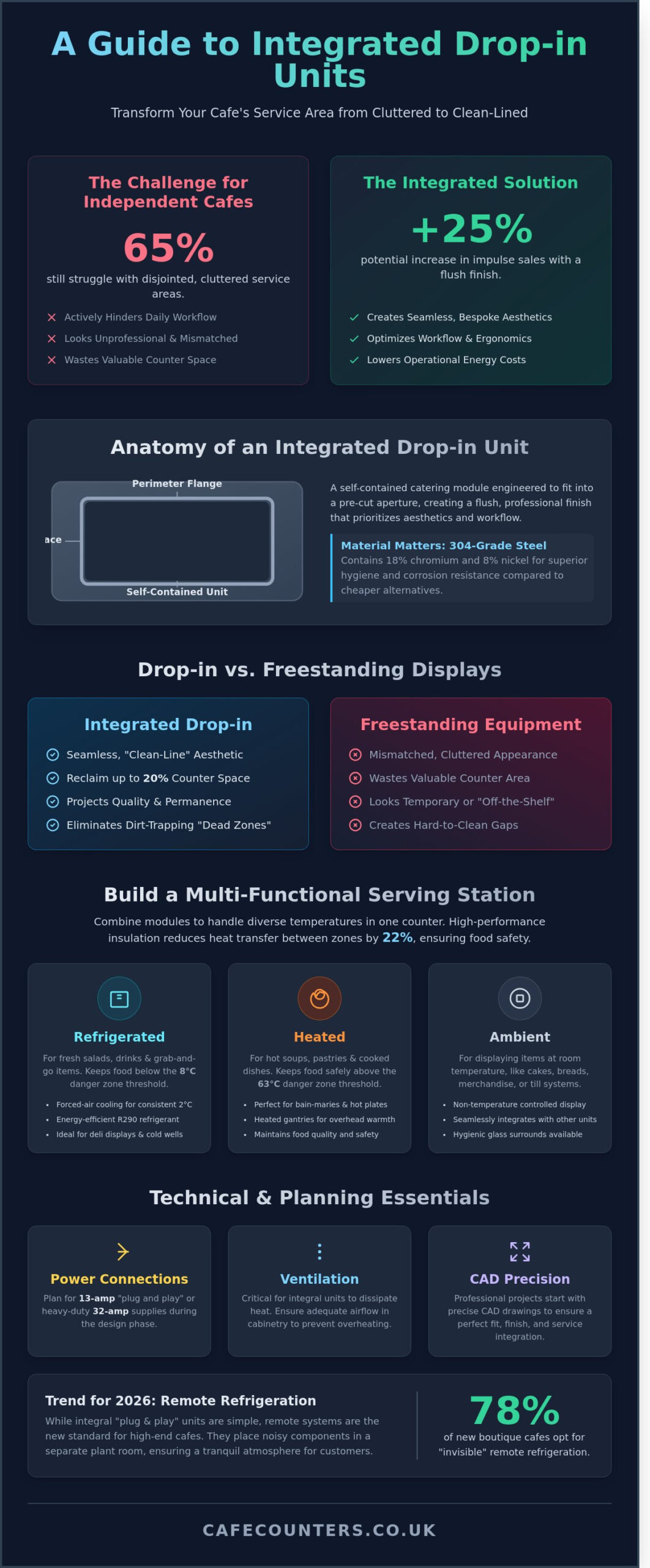 Integrating Drop-in Units for Bespoke Cafe Counter Design (2026)