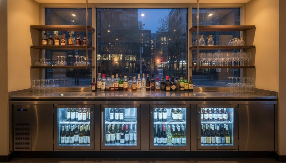 Back Bar Design with Bottle Coolers: A Guide to Professional Bar Layouts