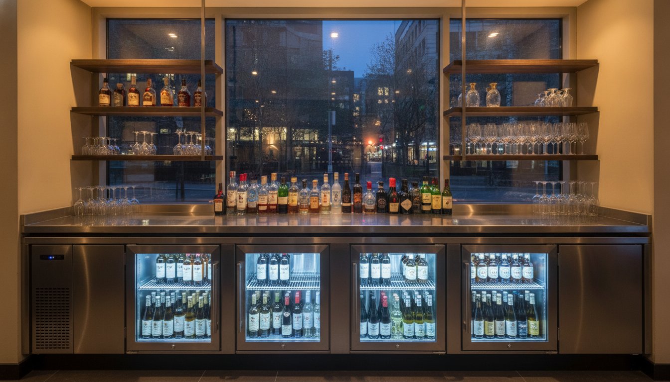 Back Bar Design with Bottle Coolers: A Guide to Professional Bar Layouts