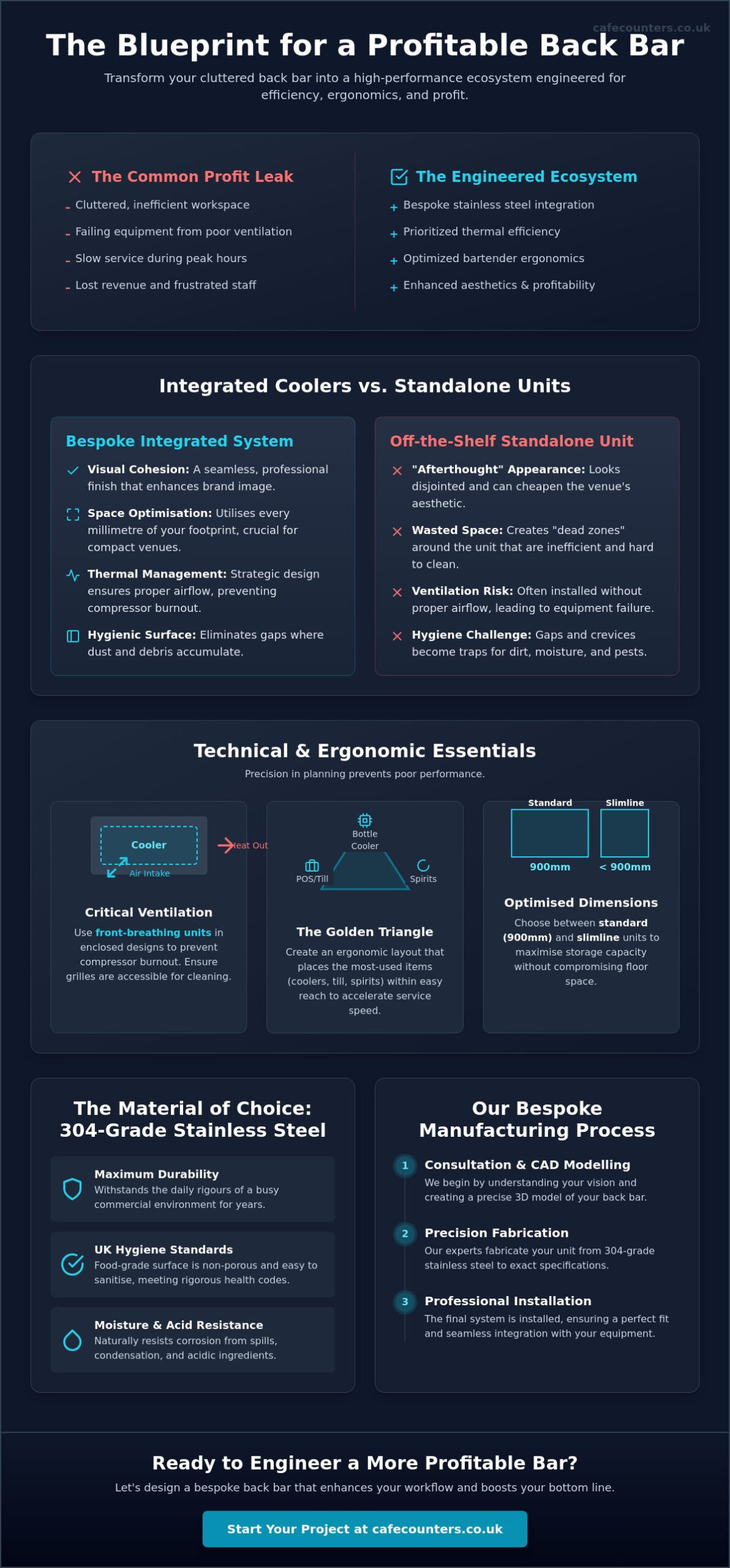 Back Bar Design with Bottle Coolers: A Guide to Professional Bar Layouts