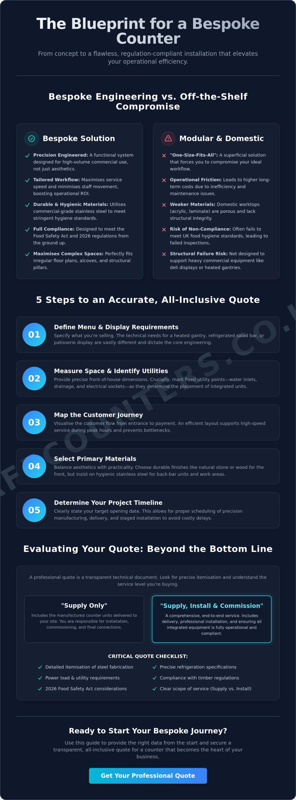 How to Get a Quote for a Bespoke Counter: The Commercial Buyer’s Guide (2026)