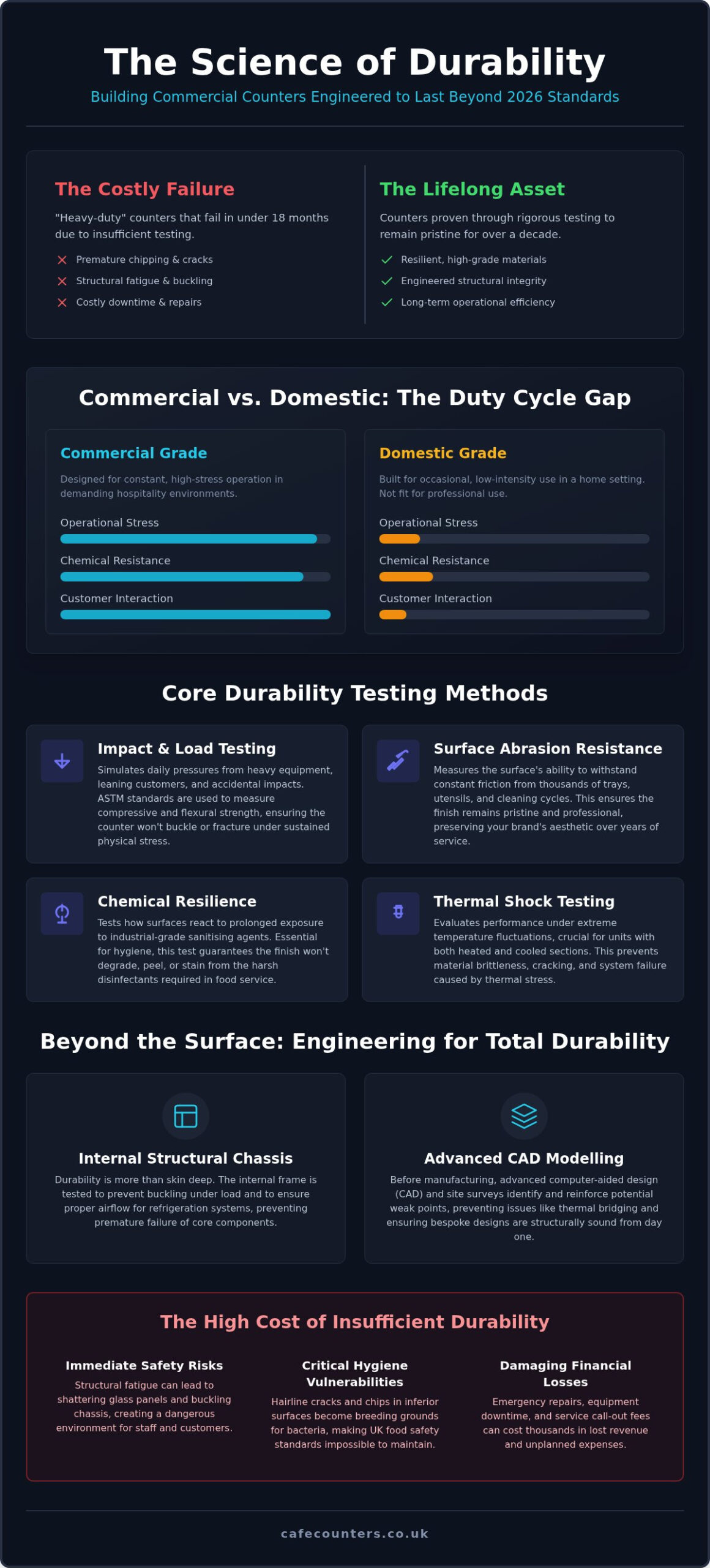 Durability Testing for Commercial Counters: Ensuring Long-Term Performance in 2026